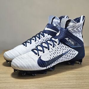 Nike Alpha Menace Elite 2 Flyknit Football Cleats Men's 12.5 White BV2077-101 LE